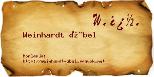 Weinhardt Ábel névjegykártya